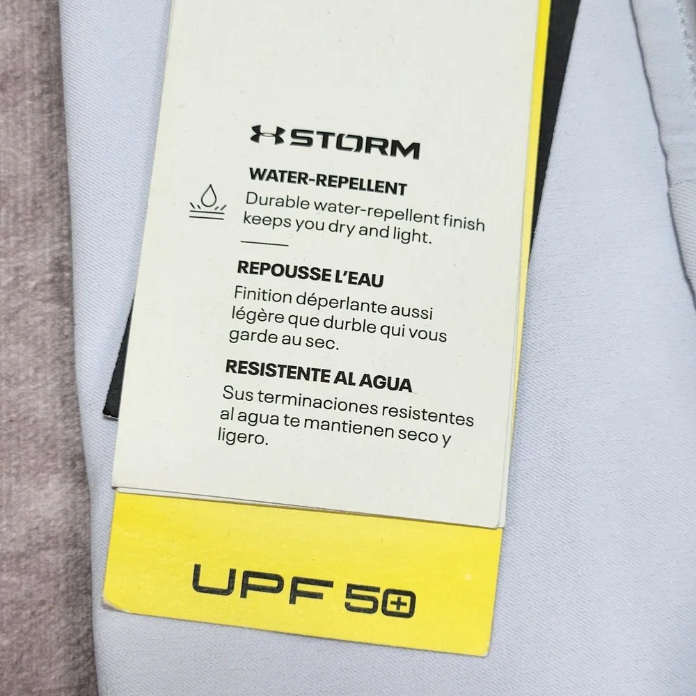 Under Armour Mens UA Golf Tapered Pants Halo Gray 38x32 Storm UPF 50+ 1377301